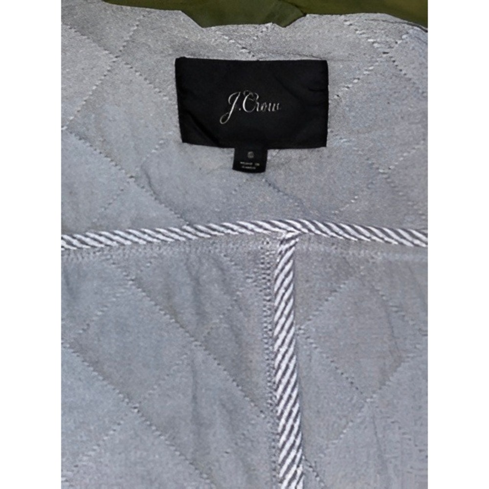 J.Crew Quilted  Field Jacket Women Size S Olive Green Moss Utility Barn Coat - Picture 4 of 13